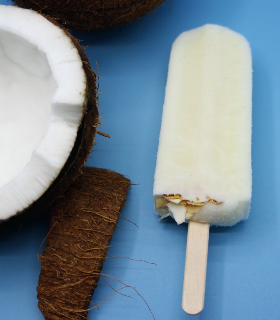 Coconut cream artisan ice pop