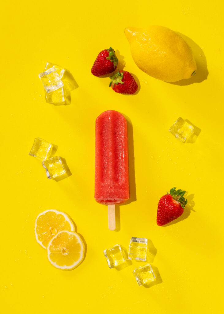 Strawberry Lemonade artisan ice pop