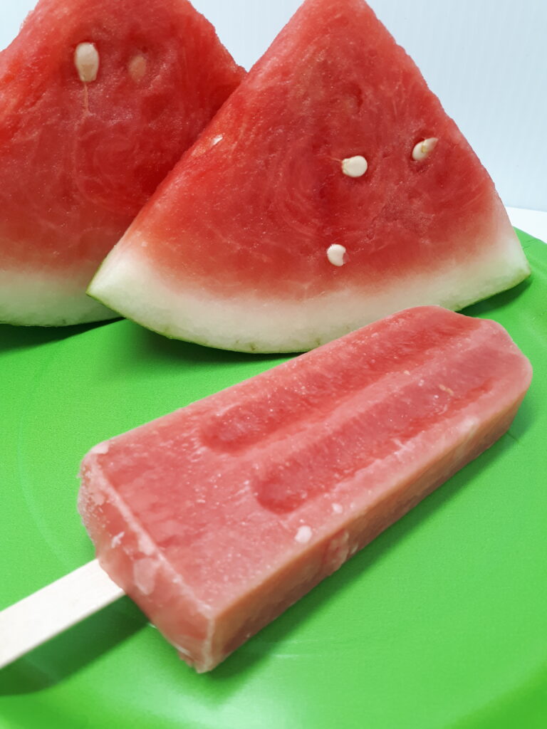 Watermelon lime artisan ice pop